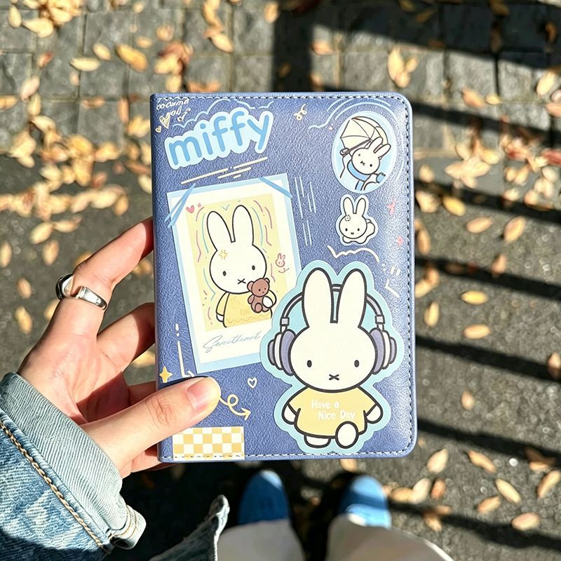 Vintage Leather Journal Notebook - Vintage Denimowy Notatnik z Królikiem Miffy,