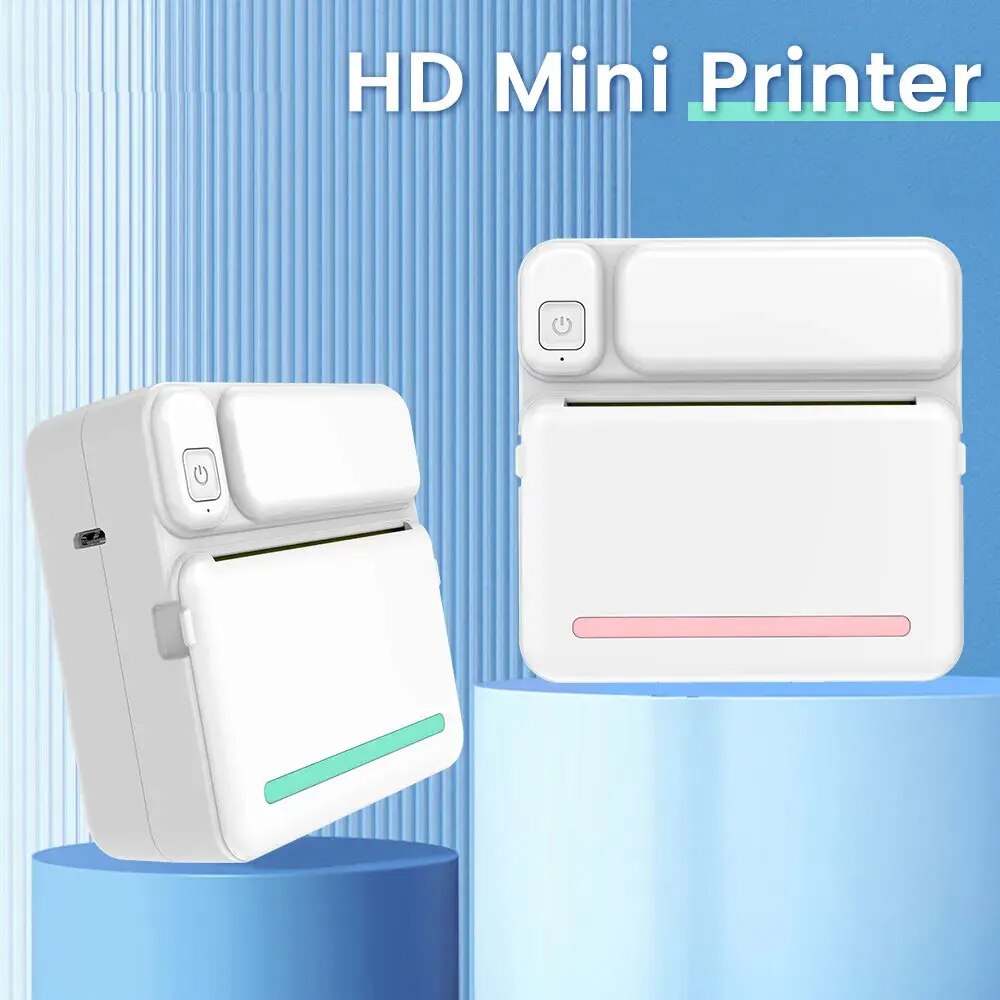 Mini Pocket Thermal Printer Paper Roll - C19 MINI Print Przenośna drukarka termiczna