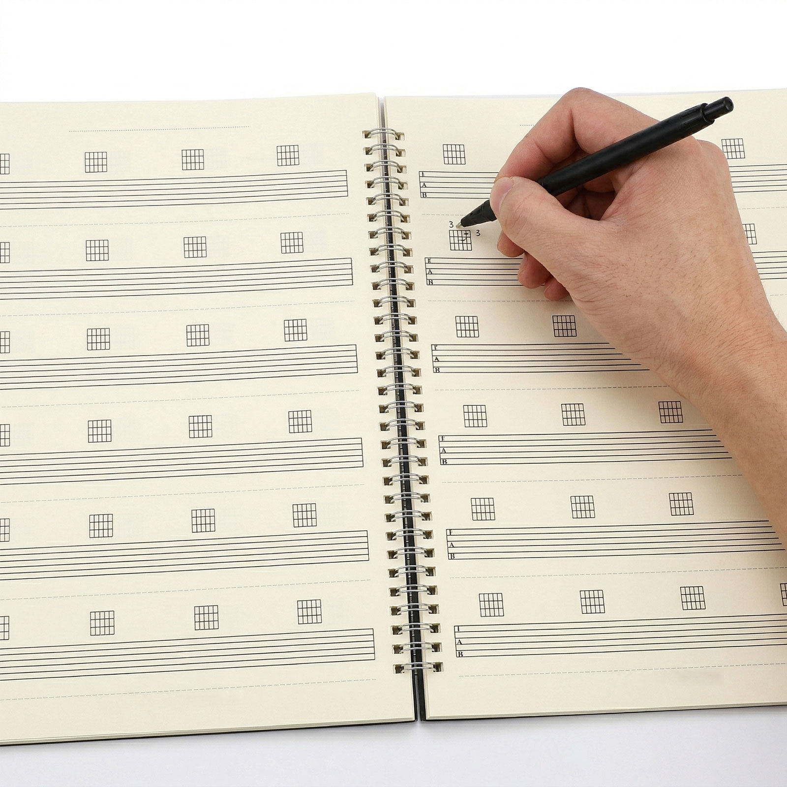 Blank Sheet Music Notebook - 2 sztuki: notatnik do zapisywania tabulatur