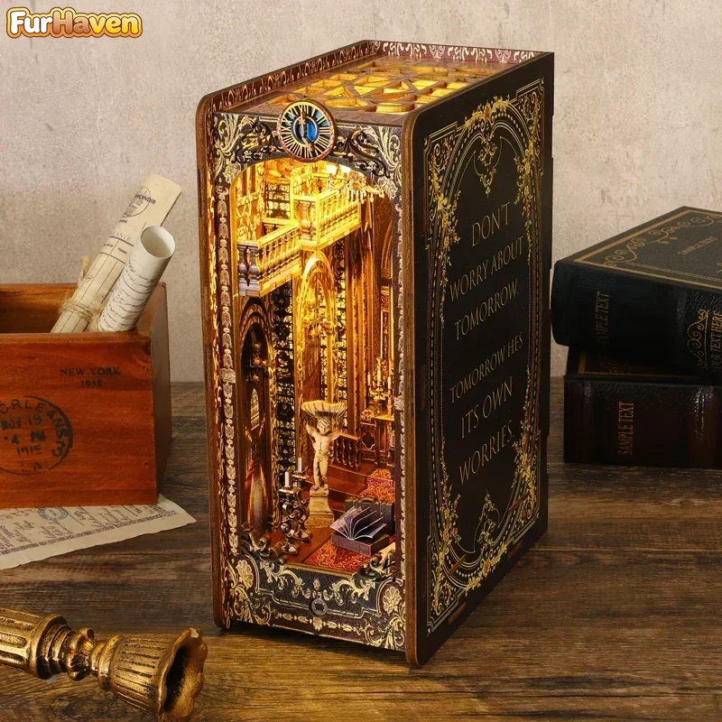 Zestawy do samodzielnego wykon – Diy Wooden Book Nook Kit Shelf Insert recenzja i cena