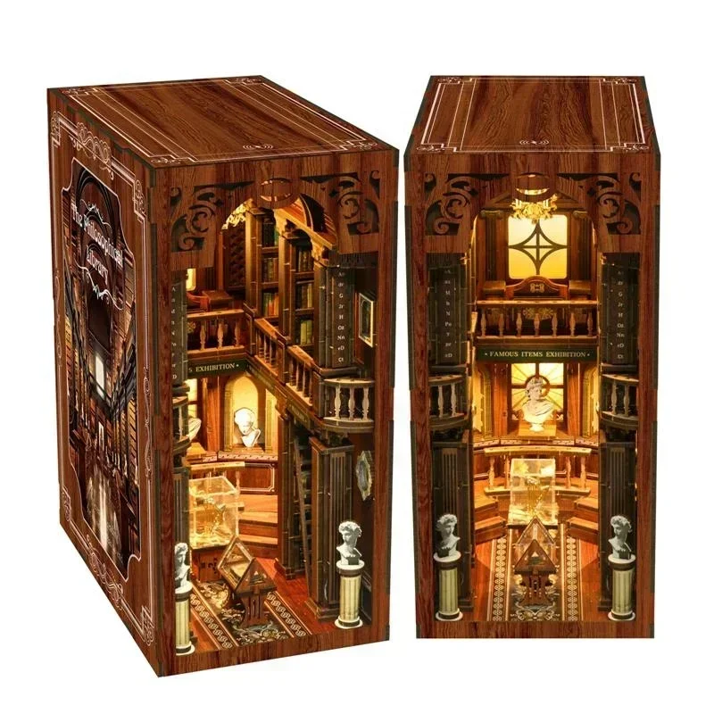 Filozoficzna biblioteka Casa N – Diy Wooden Book Nook Kit Shelf Insert recenzja i cena