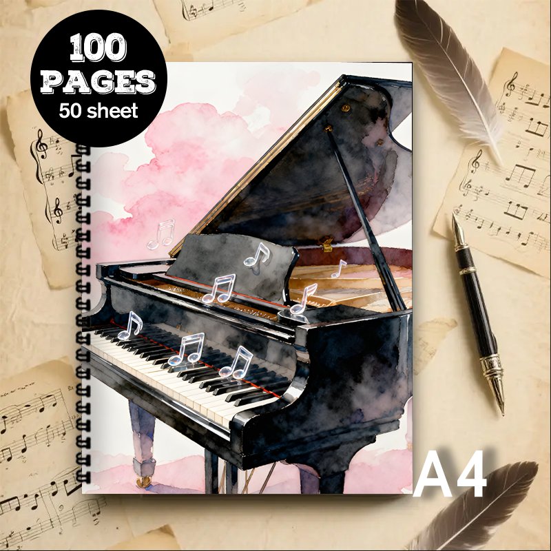 Notatnik muzyczny formatu A4,  – Blank Sheet Music Notebook recenzja i cena