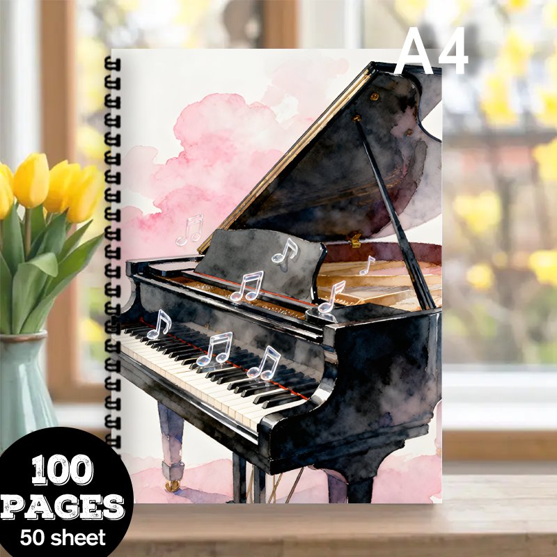 Notatnik muzyczny formatu A4,  – Blank Sheet Music Notebook recenzja i cena