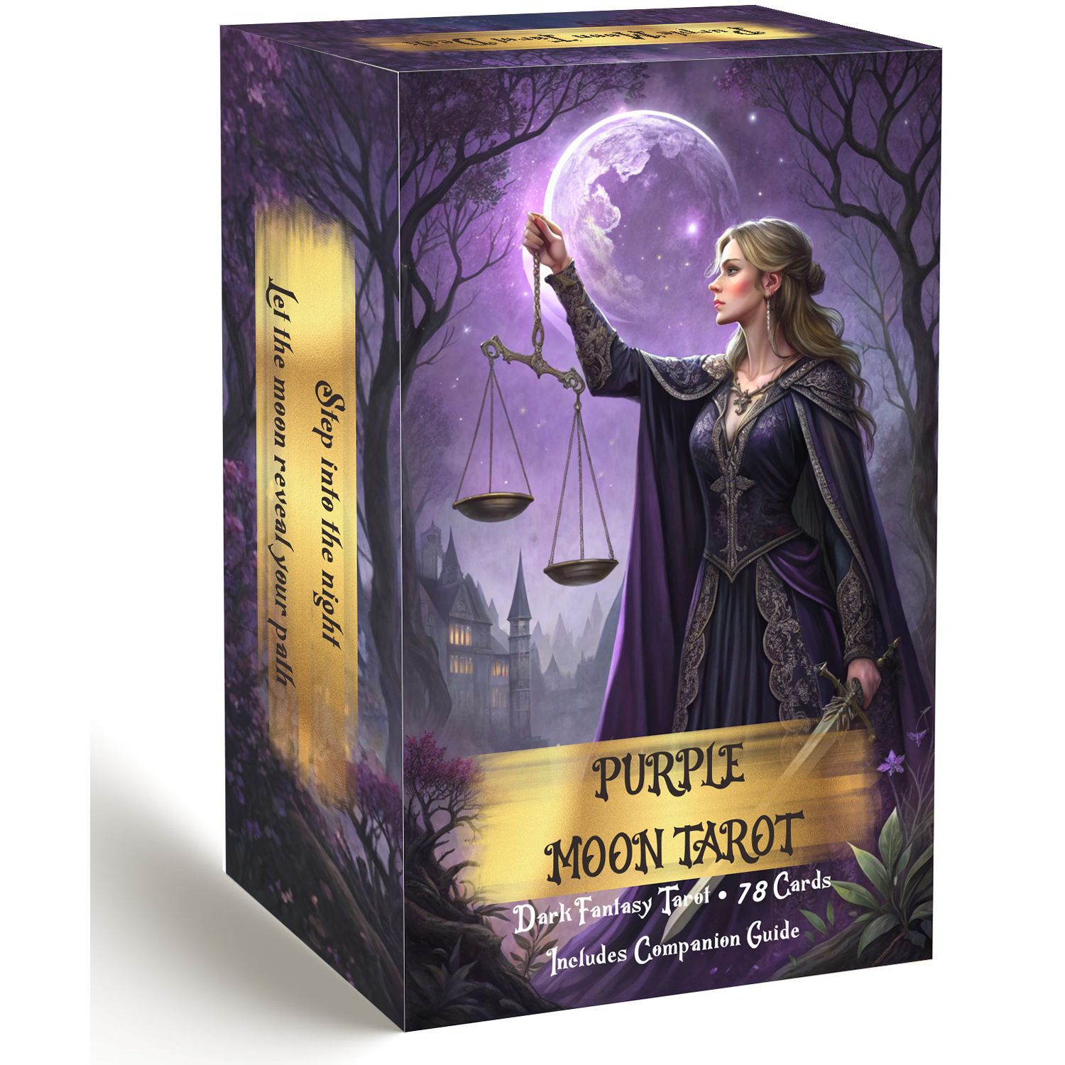 Karty Tarota Purple Moon z prz – Tarot Deck With Guidebook recenzja i cena